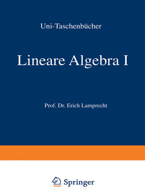 cover image of Lineare Algebra I